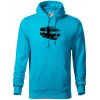 Hasičské auto Hasiči - Mikina pánska Cape s kapucňou - 2XL ( Svetlý tyrkys )