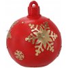 Vianočná červená guľa s LED osvetlením 16,5 cm