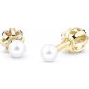 Cutie Jewellery Perlové náušnice zo žltého zlata Z3003/4/5/6 0,3 cm