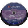 VERBATIM DVD+R, 4.7GB, 16x, 10 cake box