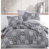 Obliečky bavlnené Ceramica sivé EMI: Francúzsky set1 200x220 + 2x (70x90)