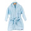 Kikko Detský biobavlnený froté župan XKKO Organic 6-12 mes. Baby blue stars