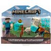 Minecraft 8 cm figúrka dvojbalenia STEVE a OBRNENÝ KÔŇ, Mattel HDV39 (mHDV39)