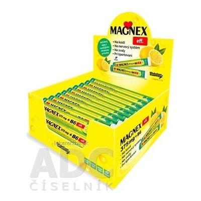 Vitabalans MAGNEX 375 mg + B6 effervescent DISPLEJ tbl eff Lemon 18x20 ks, 1 set