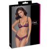 Cottelli - embroidered floral bra set (black-purple)S