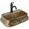 Rea Castel, umývadlo na dosku 530×380×140 mm, antický bronz, REA-U3508