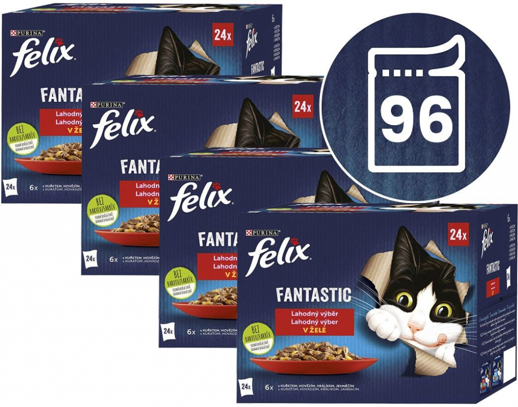 FELIX Fantastic lahodný výber v želé 96 x 85 g