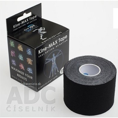 Kine-MAX Classic Kinesiology Tape čierna tejpovacia páska 5cm x 5m, 1 ks