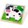 Bigjigs Toys vkladacie puzzle Kravička