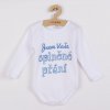 NEW BABY Body s potlačou New Baby Som Vaše splnené prianie - darčekové balenie Veľ. 86