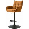 Oranžové barové stoličky s nastaviteľnou výškou v súprave 2 ks Marilla – Unique Furniture