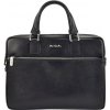 Pierre Cardin FRZ 1640 čierna aktovka z hovädzej kože, taška na notebook 37 x 29 x 7 cm