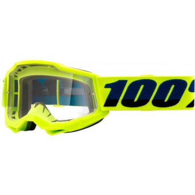 100% okuliare Accuri2 yellow fluo junior goggle clear lens