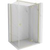 MEXEN/S - Mist HT sprchovací kút dvere krídlové pravá 105 x 95, transparent, zlato kartáčovaná 8A5T-105-095-55-00-P