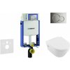 GEBERIT - Kombifix Modul na závesné WC s tlačidlom Sigma01, lesklý chróm + Villeroy Boch - WC a dosky, DirectFlush, SoftClose, CeramicPlus 110.302.00.5 NB2