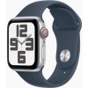Apple Watch SE Cell/44mm/Silver/Sport Band/Storm Blue/-S/M MRHF3QC/A