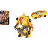 Teddies Transformer auto/robot plast 14cm žlutý na kartě