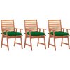 Záhradná stolička VidaXL drevo zelená
