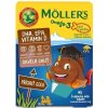 Mollers Omega 3 Želé rybičky 45 ks malinová příchuť