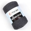 Bavlnená priadza YarnArt Macrame Cotton - 758 tmavá sivá, 250g, 225m, 80% bavlna / 20% polyester