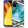 Picasee silikónový prehľadný obal pre Xiaomi Poco M3 Pro 5G - Blue geometry