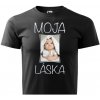 Farebné tričko s fotkou rámik MOJA LÁSKA Unisex strih FOTOpošta Veľkosť: L, TYP PÍSMA: Písmo písané