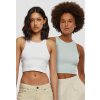 Urban Classics Cropped Rib 2 Pack frostmint white