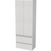 Kúpeľňová skrinka vysoká SAT Cube Way 60x163x33 cm biela mat CUBE3DV602D2ZBP