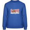 AWDis Sweat Mikina - Dizajn s témou Pes a Láska - Blu reale - XL - Dámske
