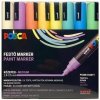 Dekoračný popisovač, sada, 1,8 2,5 mm, UNI Posca PC 5M, 8 rôznych pastelových farieb