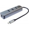 PremiumCord Adapter USB-C na Gigabit 10/100/1000Mbps + 3x USB3.2 konektor ku31ether05