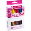 Set akrylových farieb 8 ks 12 ml primary