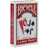 Bicycle (USPCC) Large Print - karty s mega veľkými číslicami (Bicycle) Farba: Červená