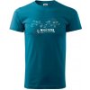 Profil kopca - Malá Fatra - Klasické pánske tričko vyššej gramáže - 2XL ( Petrolejová )