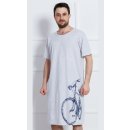 Pánske pyžamo Bicykl pánská noční košile kr.rukáv šedá