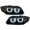 KITT U-LED 3D Headlights Xenon suitable for BMW 3 Series E90 Limousine E91 Touring (03.2005-08.2008) LHD Black