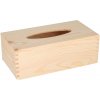 ČistéDrevo Drevená krabička na vreckovky s výsuvným dnom II