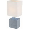 Globo 21676 stolná lampa Geri 1x40W | E14 - biela, šedá