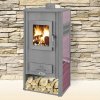 Kachle na drevo Roma E keramika čierna 22 kW teplovodný výmenník