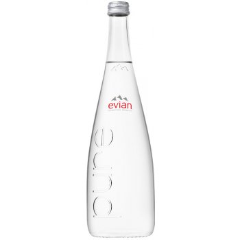 Evian 0,75 l sklo