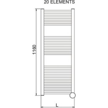 Cordivari Lisa 22 1160 x 500 mm, 3581646100054