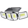 Vonkajšie solárne LED svetlo s pohybovým senzorom VIKING S180/1200lm/2200mAh/3 režimy/IP65 S180