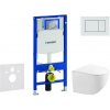 Geberit Duofix - Set predstenovej inštalácie, kompaktného klozetu Gaia a dosky softclose, tlačidlo Sigma30, biela/biela mat SANI11CA3149