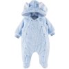 EEVI Dojčenský overal s kapucňou MELLOW svetlo modrý
