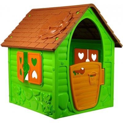 Inlea4Fun My First Play house 456 zelený/hnedý