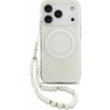 Guess IML Flowers Allover Strap MagSafe Zadný Kryt pre iPhone 17 Pro White