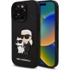 Karl Lagerfeld PU Saffiano Karl and Choupette kryt pre iPhone 16 Pro, čierny 57983122757