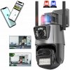 IP Kamera HD SMART Vonkajšia Otočná Duálna WiFi ALARM 2x3MP