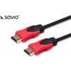 Savio HDMI - HDMI kábel 7,5 m červený (SAVIO CL-140)