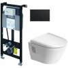 Súprava podomietková konštrukcia Duravit DuraSystem WD1011000000, WC misa s pomaly sa sklápajúcim sedadlom Duravit D-Neo 45870900A1, WD5001031000